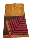 Pure Light weight Uppada Silk Saree in Pink, Black and Golden Color