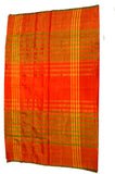 Pure Light weight Uppada Silk Saree in Orange and Green Striped Color