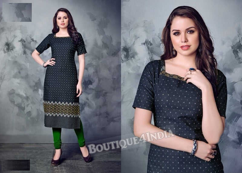 Denim winter wear desi kurti -2