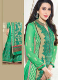 Heavy Work Designer Wedding Collection - Shades Of Green, Golden Grand And Graceful Heavy Embroidery And Lace Work Unique Collection For Party / Wedding / Festival / Special Occasion - Ready to Stitch - Boutique4India Inc.