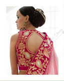 Sarees - Pink, Hot Pink And Golden Bridal Collections - Resplendent Bridal Designer Wedding Special Collections / Wedding / Party / Special Occasions / Festival - Boutique4India Inc.