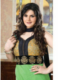 Heavy Work Anarkali Style Collection - Light Green, Golden Yellow, Golden And Black  Ready To Stitch Material / Beautiful Anarkali Style Long Salwars With Dazzling Embroidery Work / Party / Special Occasions / Wedding / Casual - Ready to Stitch - Boutique4India Inc.