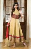 Heavy Work Anarkali Style Collection - Maroon And Golden Ready To Stitch Material /  Beautiful Anarkali Style Long Salwars With Dazzling Embroidery Work / Party / Special Occasions / Wedding / Casual - Ready to Stitch - Boutique4India Inc.