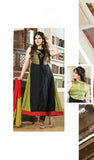 Heavy Work Anarkali Style Collection - Black, Green, Golden And Red  Ready To Stitch Material / Beautiful Anarkali Style Long Salwars With Dazzling Embroidery Work / Party / Special Occasions / Wedding / Casual - Ready to Stitch - Boutique4India Inc.