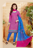 Elegant Embroidery Work Salwar Collection - Pink, Purple Shade And Blue  Ready To Stitch Material - Pink, Purple Shade And Blue Simple And Beautiful Embroidery Work And Unique Color Combination Salwar Suits / Party / Festivals / Special Occasions /Casual - Boutique4India Inc.