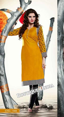 Sandal Color Ravishing Rayon Fabric Kurti