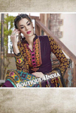 Maroon Printed Pashmina Salwar Suit