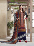 Brown Printed Pashmina Salwar Suit