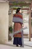 Brown Printed Pashmina Salwar Suit