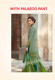 Olive green Printed Pashmina Palazoo Suit