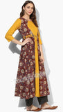 Rayon Kalamkari Printed A - Line Kurti