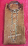 Chocolate color Silk Cotton Men's Kurta pyjama