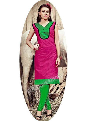 Pink Exotic colored Rayon Fabric Kurti