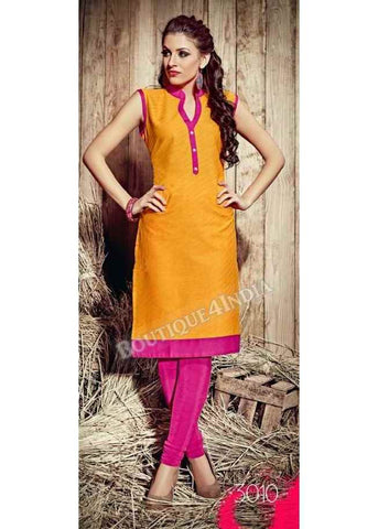 Yellow Exotic colored Rayon Fabric Kurti