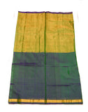 Uppada Tissue Silk  Saree in Olive Green, Blue blended with Golden Color