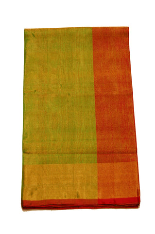 Uppada Tissue Silk  Saree in Golden/ Half and Green Color