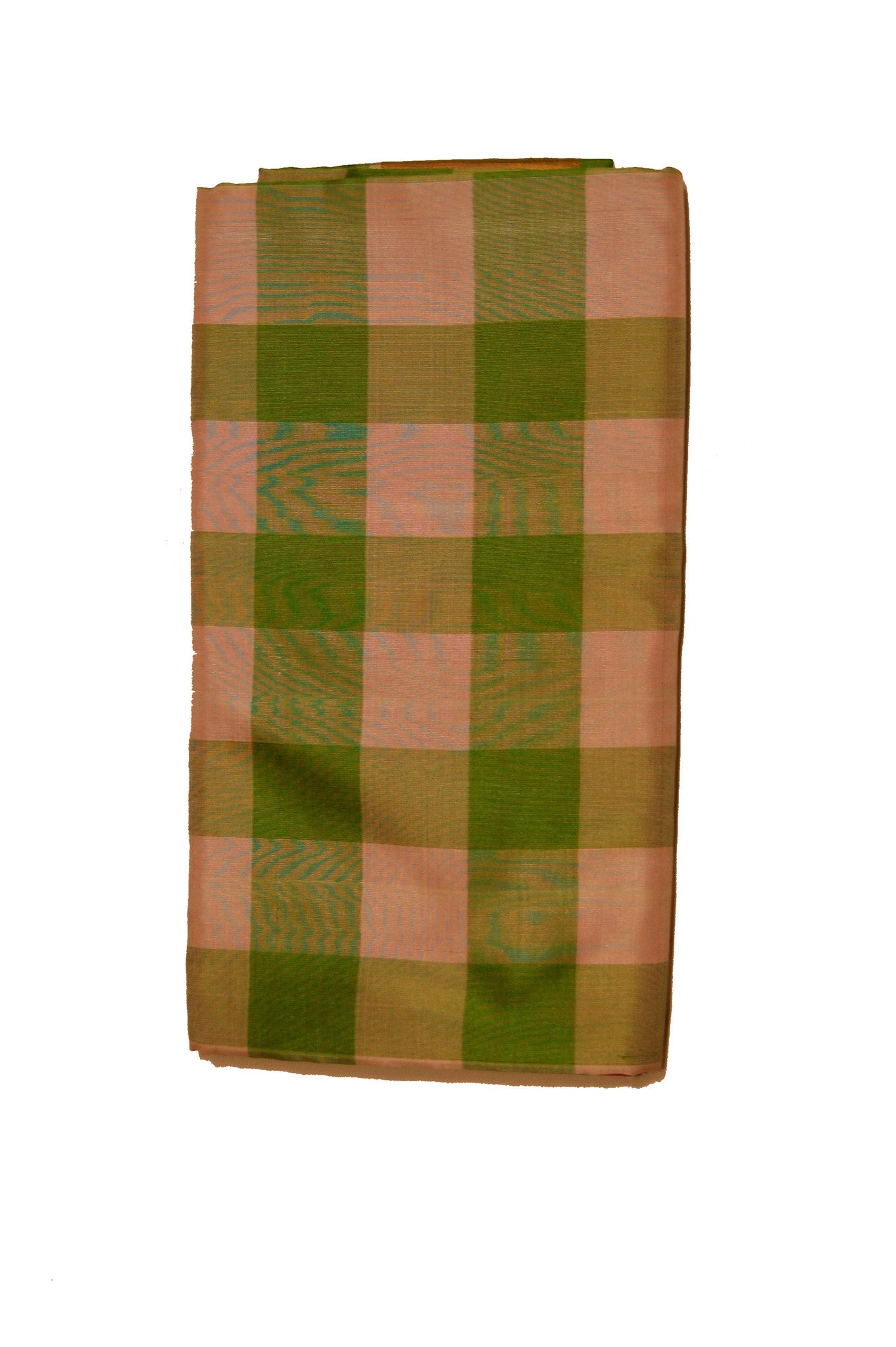 Light weight Uppada Silk Saree in Shades of Green Checkered and Golden Jarri Color - Boutique4India Inc.