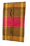 Light weight Uppada Silk Saree in Pink, Black and Golden Color - Boutique4India Inc.