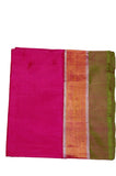 Pure Light weight Uppada Silk Saree in Pink Green and Golden Color