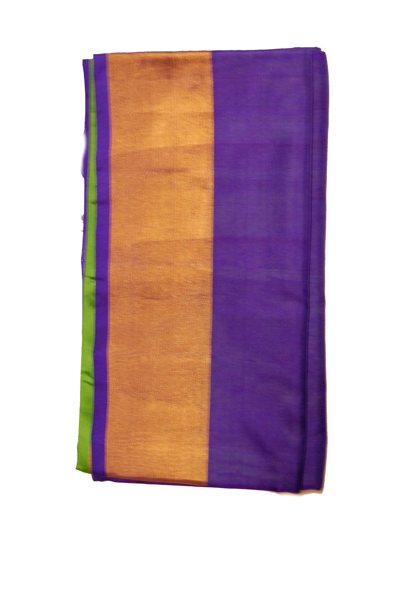 Pure Light weight Uppada Silk Saree in Navy Green and Golden Color