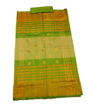 Uppada Silk Saree in Green with Golden Butta and Jarri Color