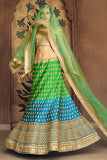 Green Net Zarkan Work Bridal Lehenga Choli