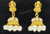 Amazing Pearl studded Lakshmi temple jewelry with matching Earrings set