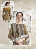 Light Brown Printed Pashmina Salwar Suit