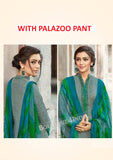 Green Printed Pashmina Palazoo Suit