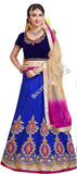 Lehenga - Attractive Heavy Work Designer Lehenga Collection - Rich Blue, Royal Blue And Pink Shade Most Beautiful 3 Piece Semi Stitched Lehenga Collection For Party / Wedding / Special Occasions - Semi Stitched, Blouse - Ready to Stitch - Boutique4India Inc.