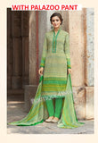 Light green Printed Pashmina Palazoo Suit