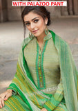 Light green Printed Pashmina Palazoo Suit