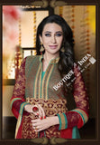 Exquisite Heavy Work Wedding Collection- Ruby Red, Turquoise And Golden Top To Bottom Rich Work Designer Wedding Stunning Collection / Party / Wedding / Festival / Special Occasion - Ready to Stitch - Boutique4India Inc.