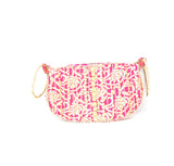 Pink Wristlet Brocade Beaded Bangle Bag Clutches