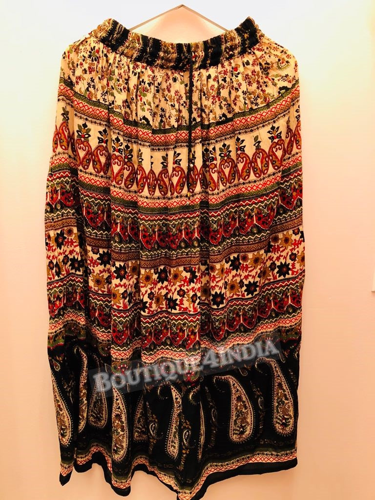 Rayon Multicolor Printed Skirt -2