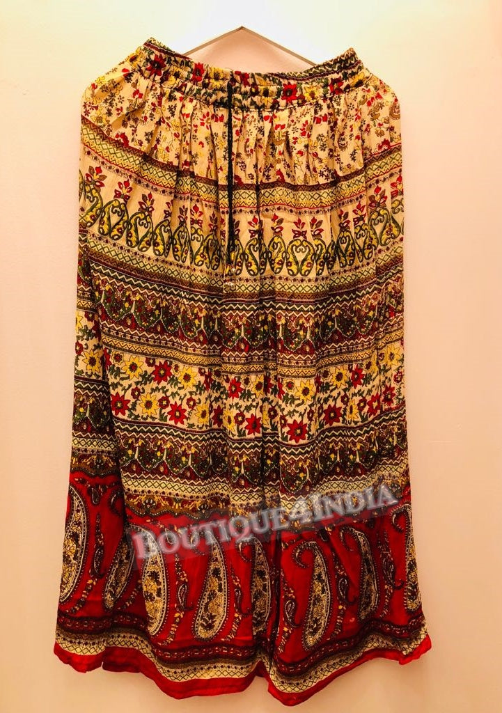 Rayon Multicolor Printed Skirt -4