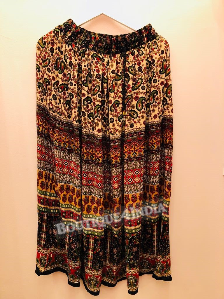 Rayon Multicolor Printed Skirt -5
