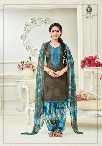Judge Gray Pashmina self Embroidered Patiala Kameez
