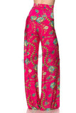 Pink Floral Printed High Waist Palazzo Pant
