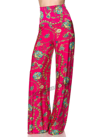 Pink Floral Printed High Waist Palazzo Pant