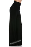 Solid Black Modal High Waist Palazzo Pant