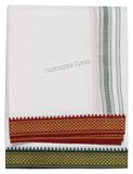 Leader Cotton white Dhoti. Double pate