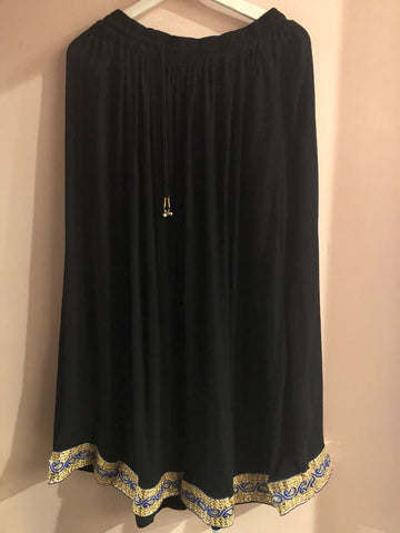 Casual Indian Black Zari skirt