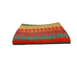 Multicolor Dupion Silk Clutch Bag with beads and Brocade Fabric