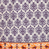 Purple and Orange Color Cotton churidar Suit