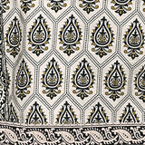 Black and white Color Cotton printed Straight Cut Salwar Suit