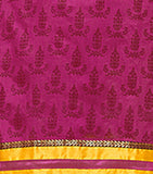 Red-violet Color Chanderi Embroidered Straight Cut Salwar Suit