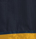 Navy Blue Color Khadi printed Straight Cut Salwar Suit