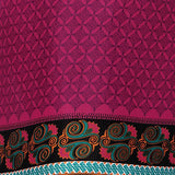 Strawberry and black Color Cotton Straight Cut Salwar Suit