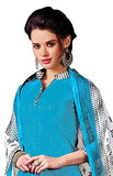 Sky Blue Color Chanderi Straight Cut Salwar Suit